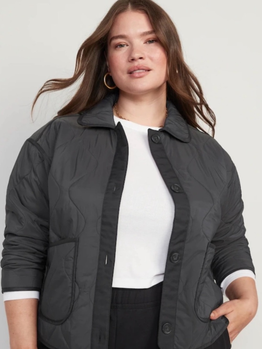 Old Navy Oversized Quilted Utility Jacket Size 3X NWT